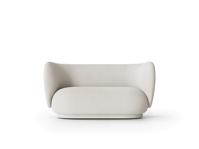 Rico Sofa 2-seater - Bouclé - Off-White