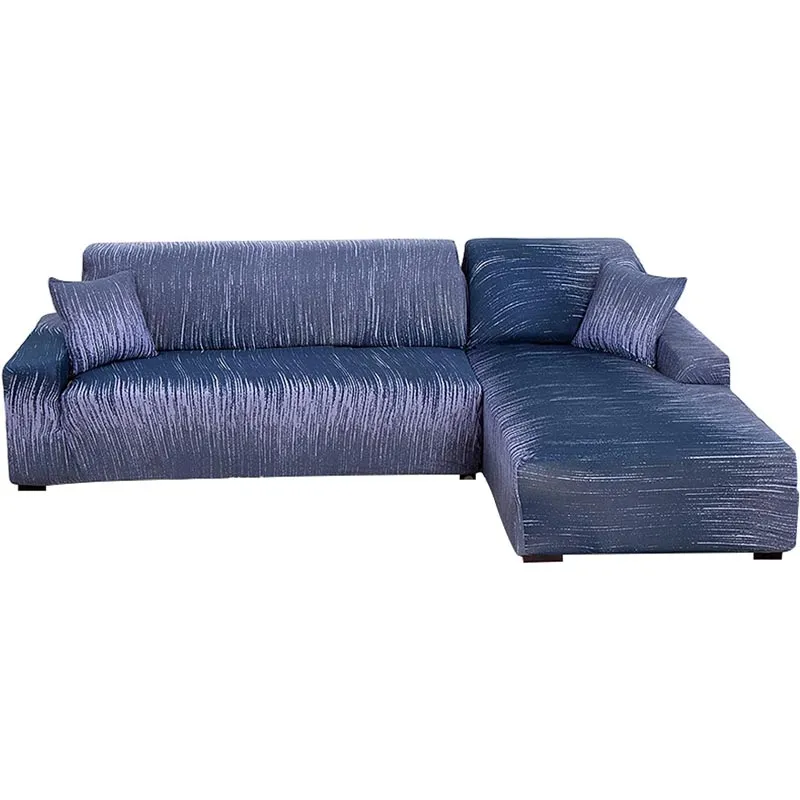 Housse de Canapé d'Angle Extensible Azur