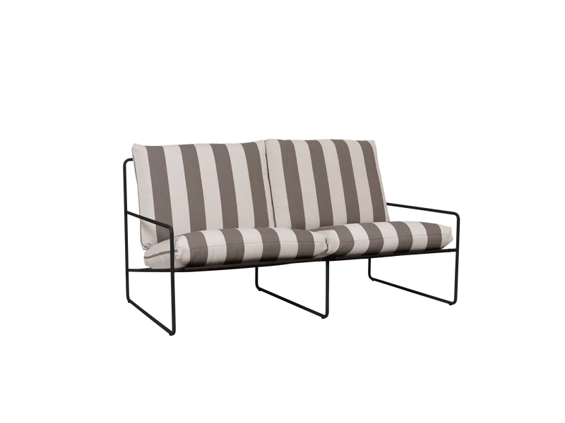Desert 2-seater - Black - Stripe - Chocolate