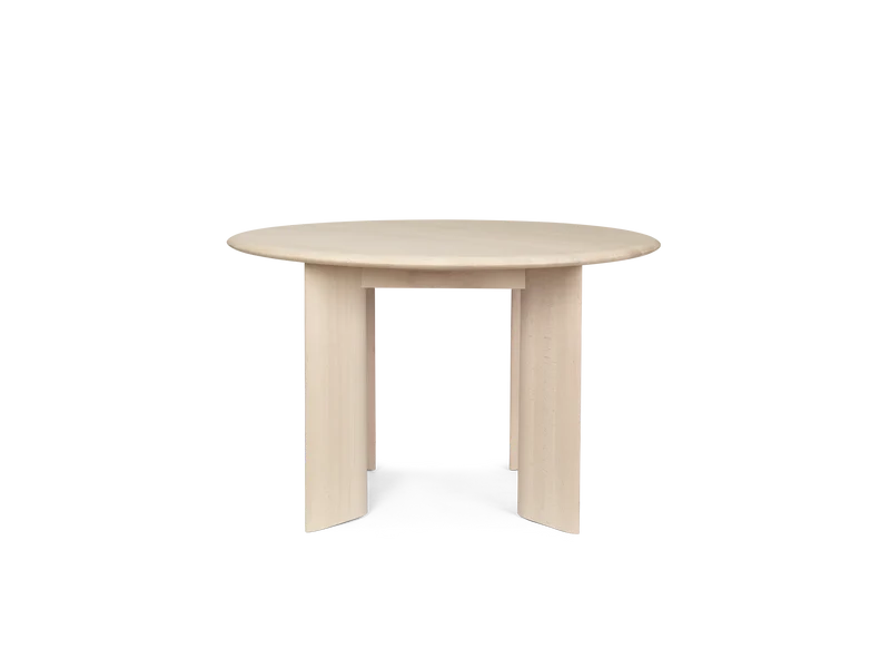 Bevel Table - Round Ø117 - White Oiled Beech