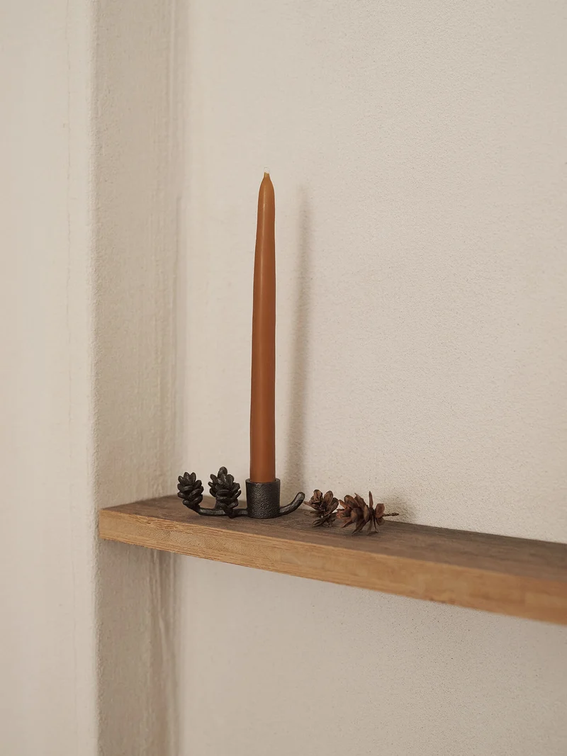 Forest Candle Holder - Black Brass