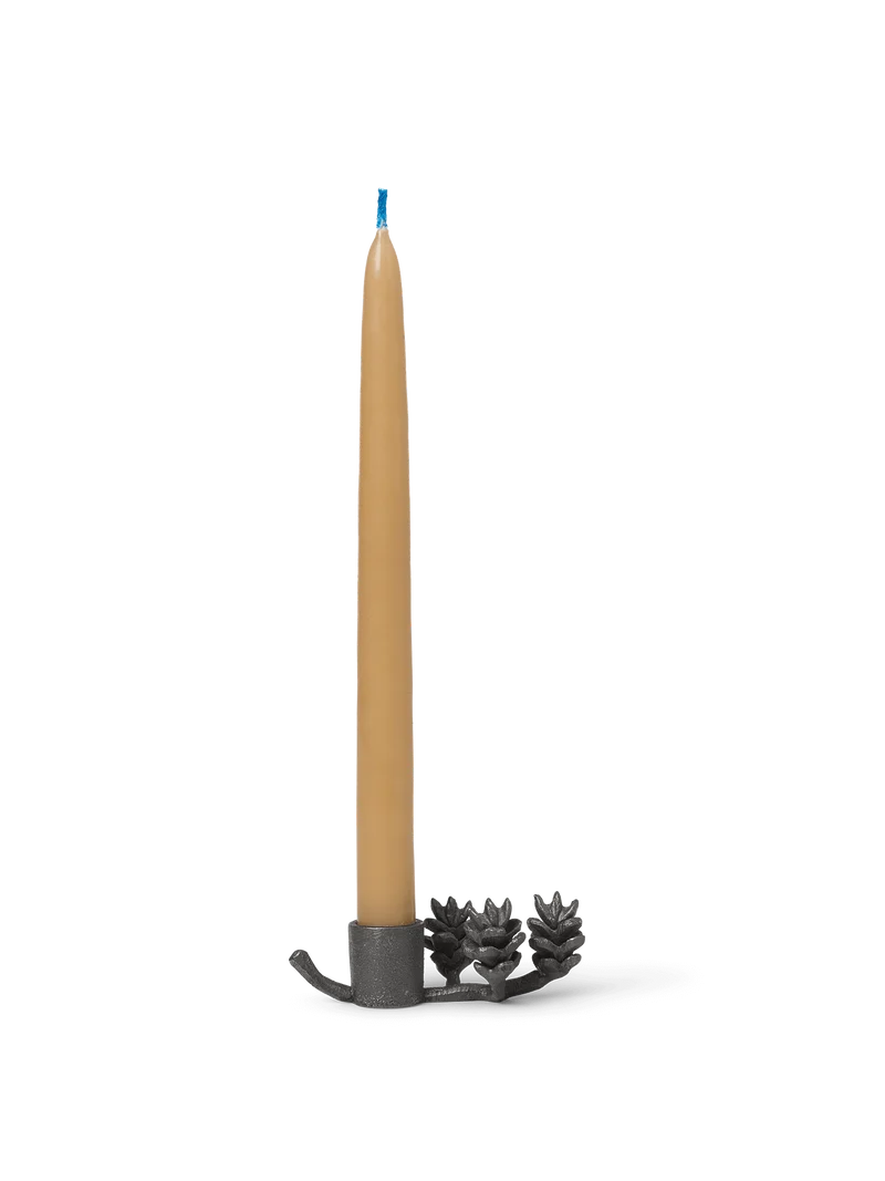 Forest Candle Holder - Black Brass