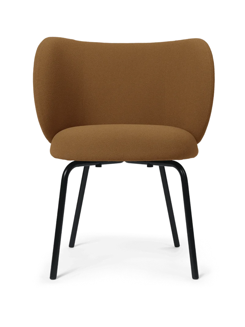 Rico Dining Chair - Black - Grain - Caramel
