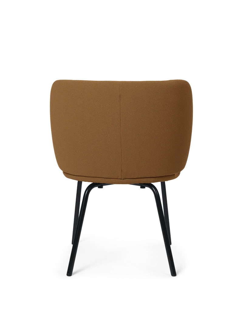 Rico Dining Chair - Black - Grain - Caramel