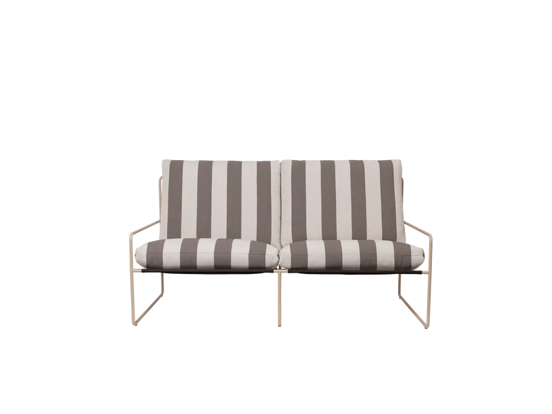Desert 2-seater - Cashmere - Stripe - Chocolate