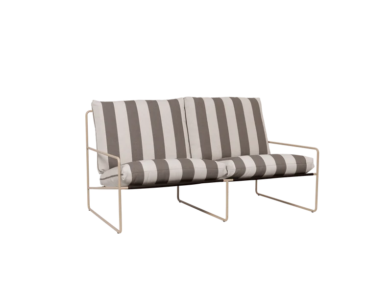 Desert 2-seater - Cashmere - Stripe - Chocolate