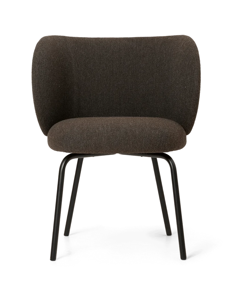 Rico Dining Chair - Black - Hallingdal - Dark Grey/Brown