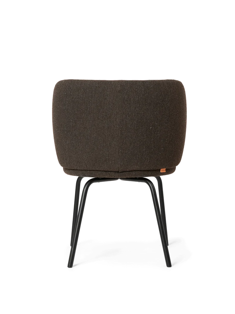 Rico Dining Chair - Black - Hallingdal - Dark Grey/Brown
