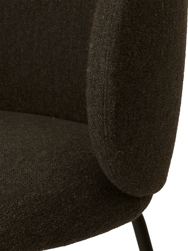 Rico Dining Chair - Black - Hallingdal - Dark Grey/Brown