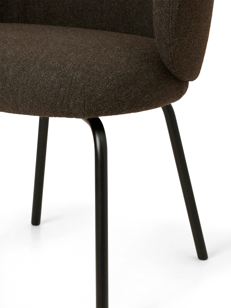 Rico Dining Chair - Black - Hallingdal - Dark Grey/Brown