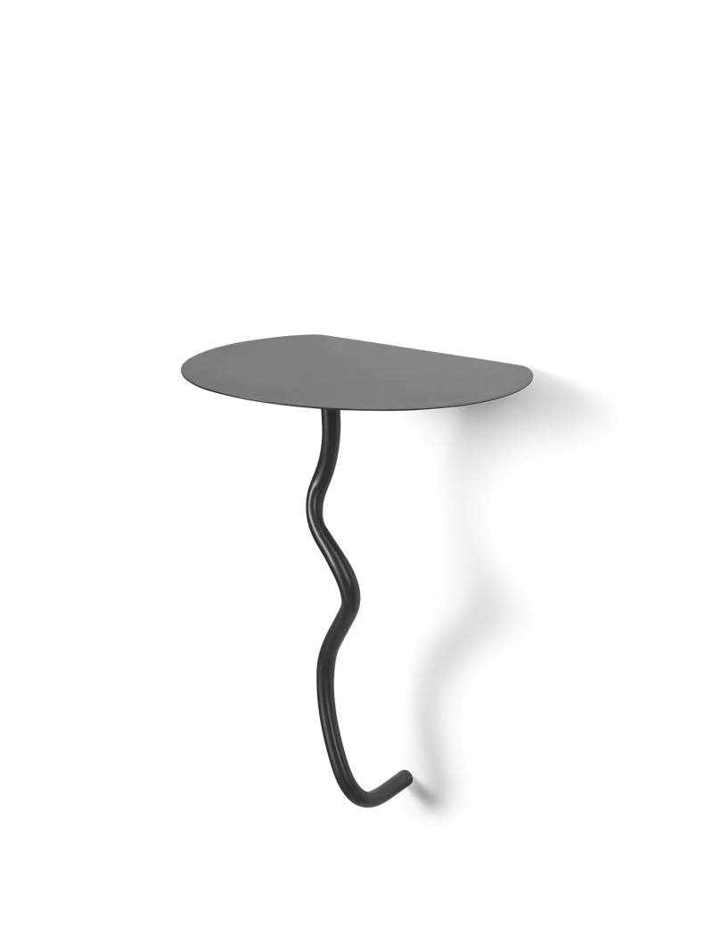Curvature Wall Table - Black Brass
