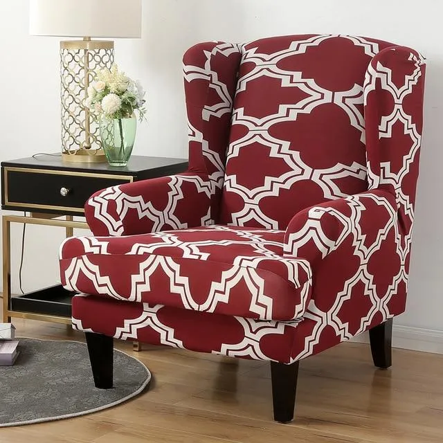 Housse Fauteuil Crapaud Mosaïque Bordeaux