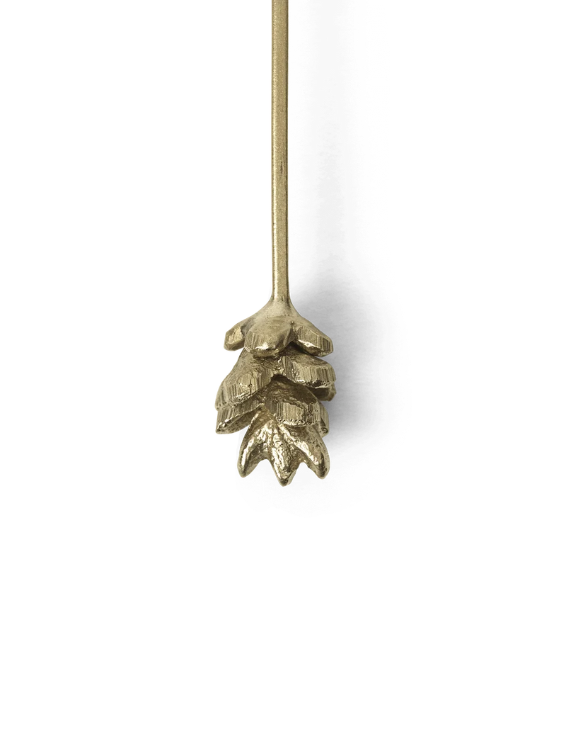 Forest Christmas Tree Candle Holders - Set of 4 - Brass