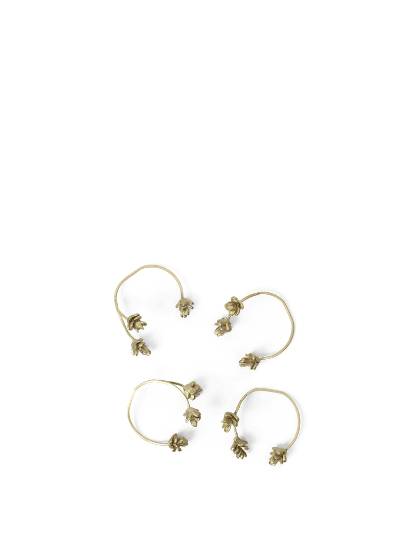 Forest Napkin Rings - Set of 4 - Brass