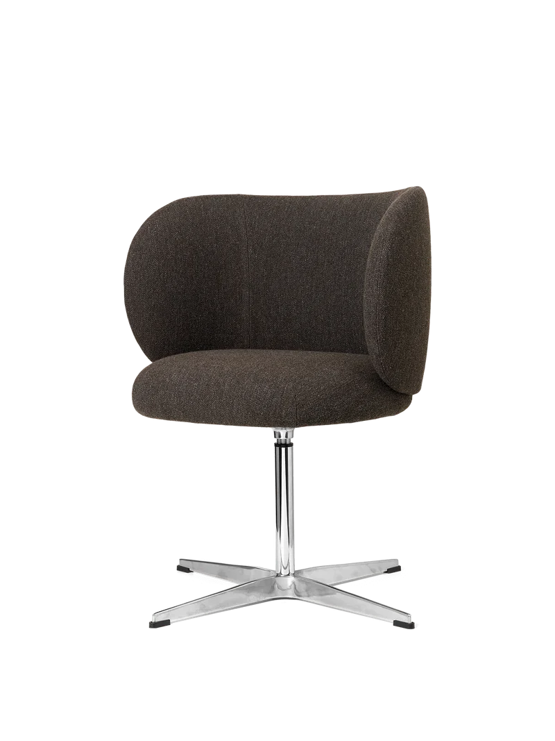 Rico Dining Chair - Swivel - Hallingdal - Dark Grey/Brown