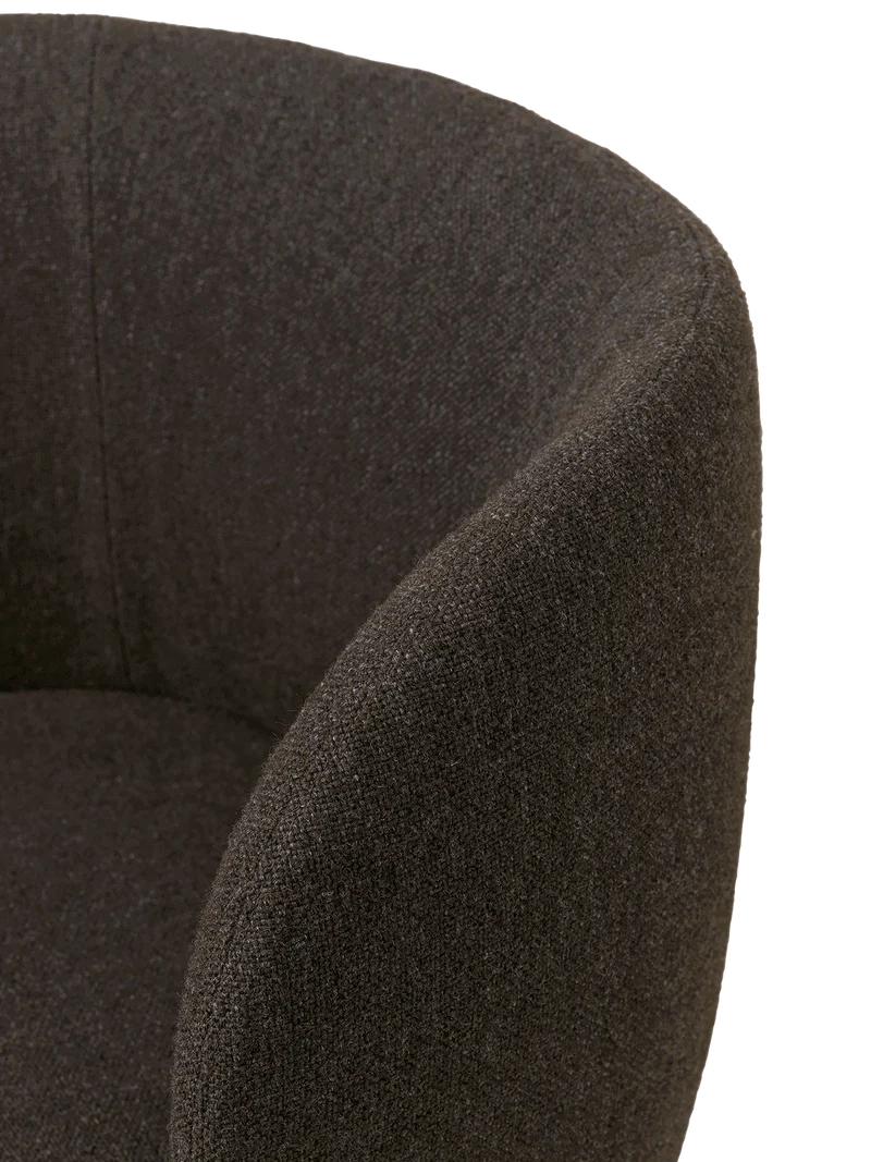 Rico Dining Chair - Swivel - Hallingdal - Dark Grey/Brown