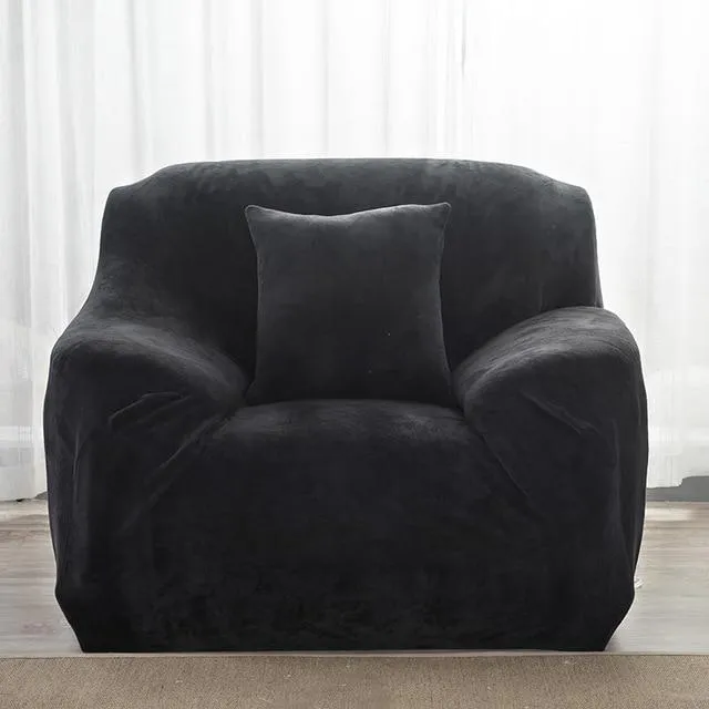 Housse Pour Fauteuil Club Velours Noir
