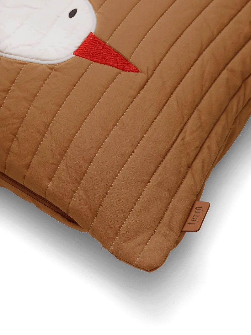Bird Quilted Cushion Rectangular - Sugar Kelp