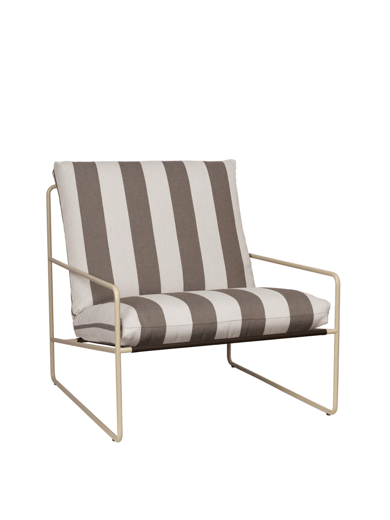 Desert 1-seater - Cashmere - Stripe - Chocolate