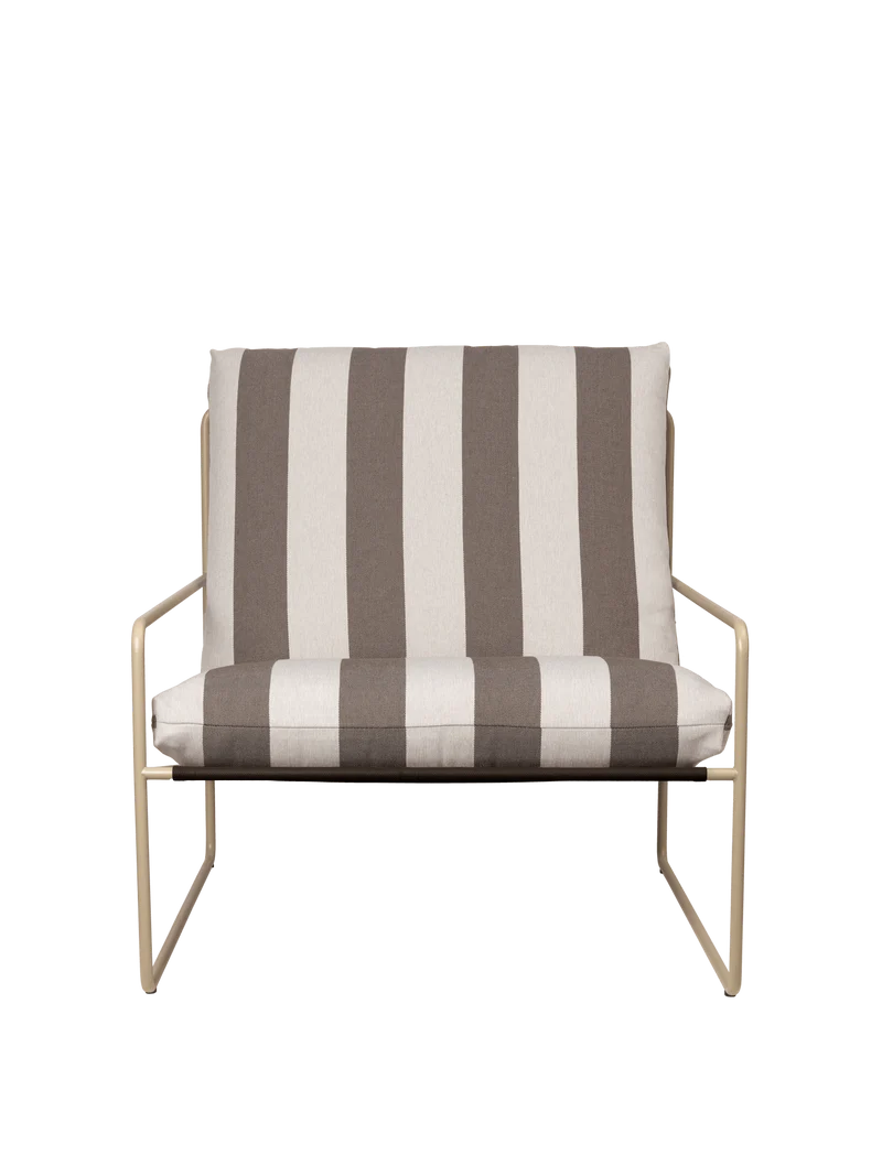 Desert 1-seater - Cashmere - Stripe - Chocolate