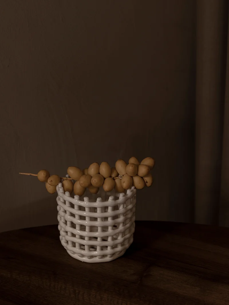 Ceramic Basket - Small - Off-White