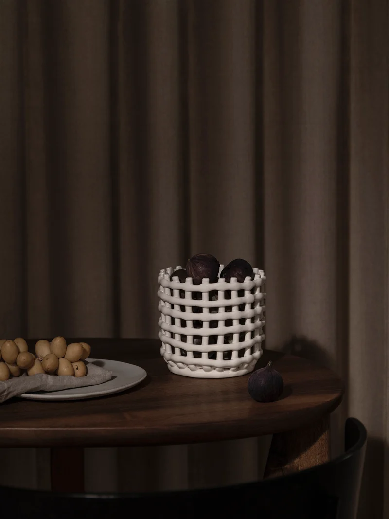 Ceramic Basket - Small - Off-White