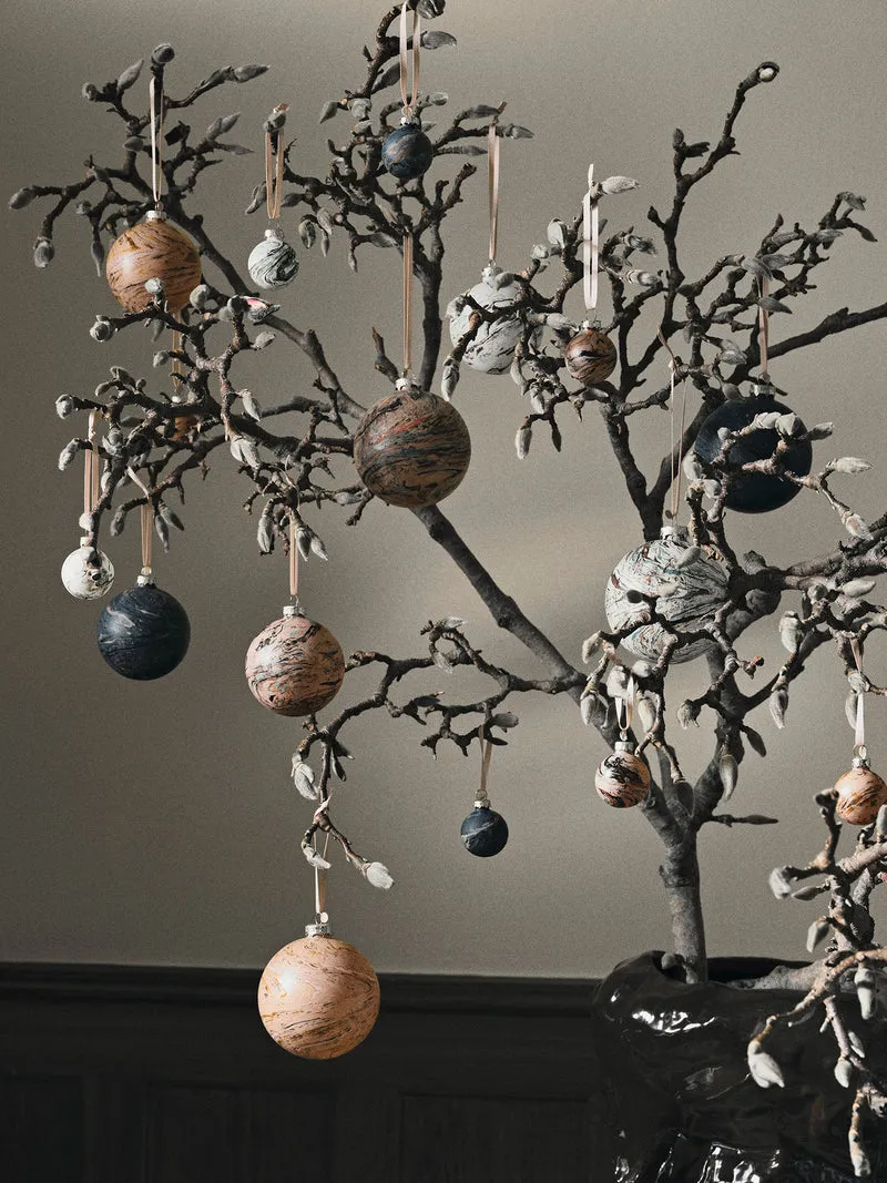 Marble Baubles - L - Set of 4 - Mixed