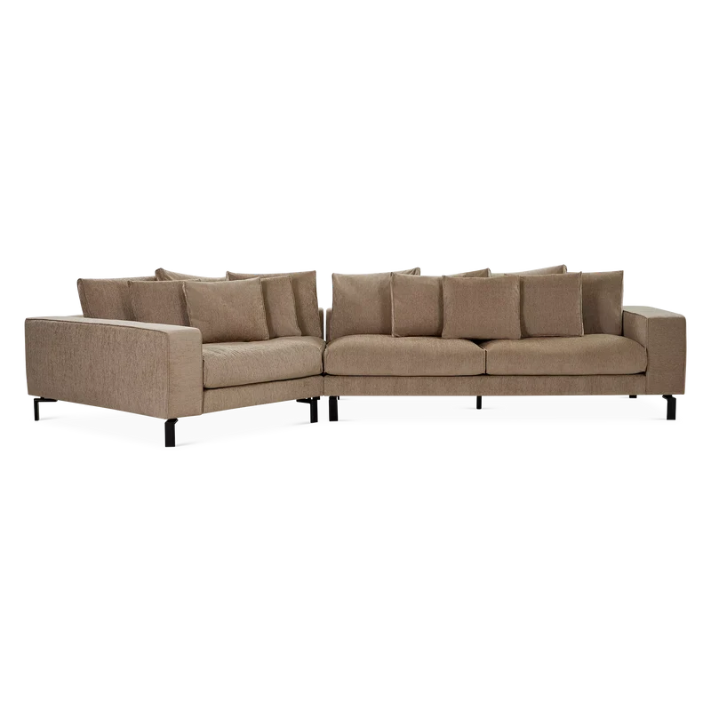Blues Night - Fabric-Upholstered Sectional Sofa by Furninova