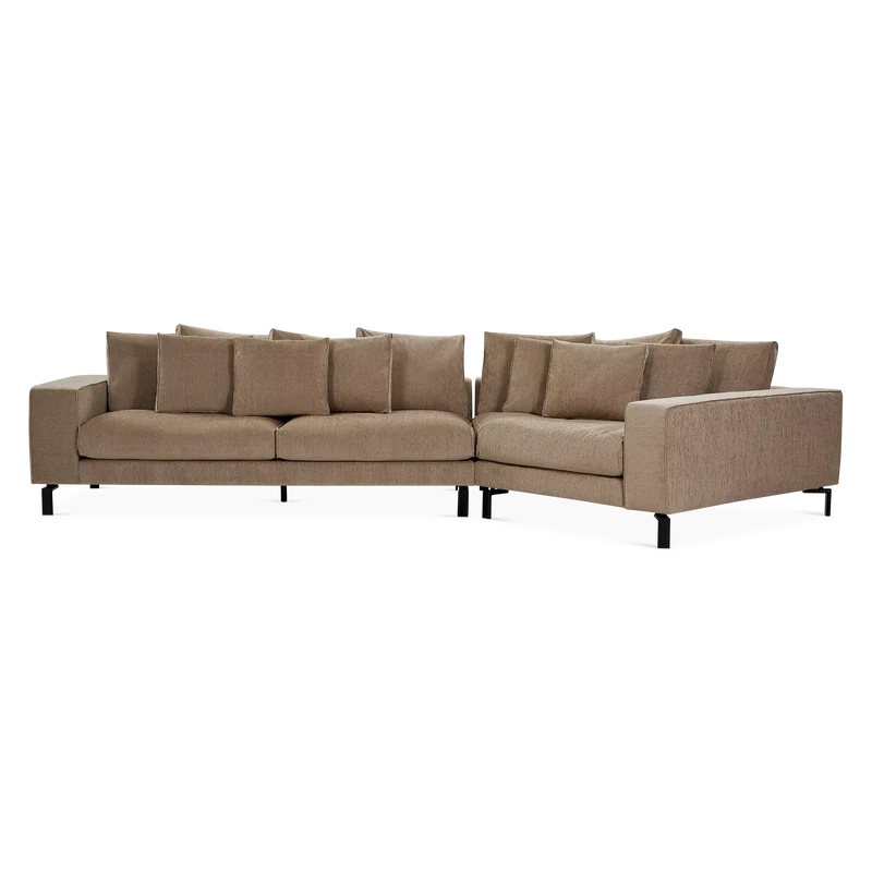 Blues Night - Fabric-Upholstered Sectional Sofa by Furninova
