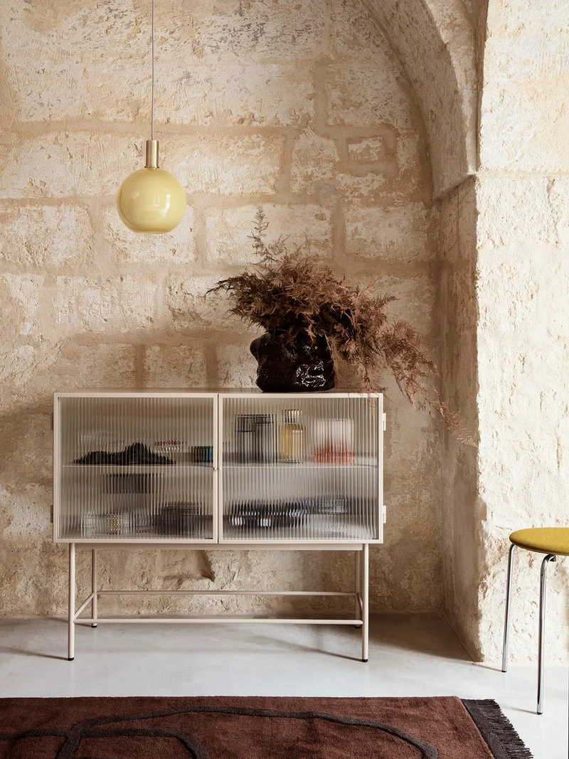 Haze Sideboard - Reeded Glass - Cashmere