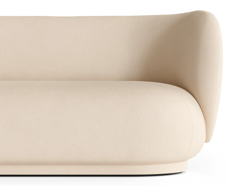 Rico Divan Right - Brushed - Off-white