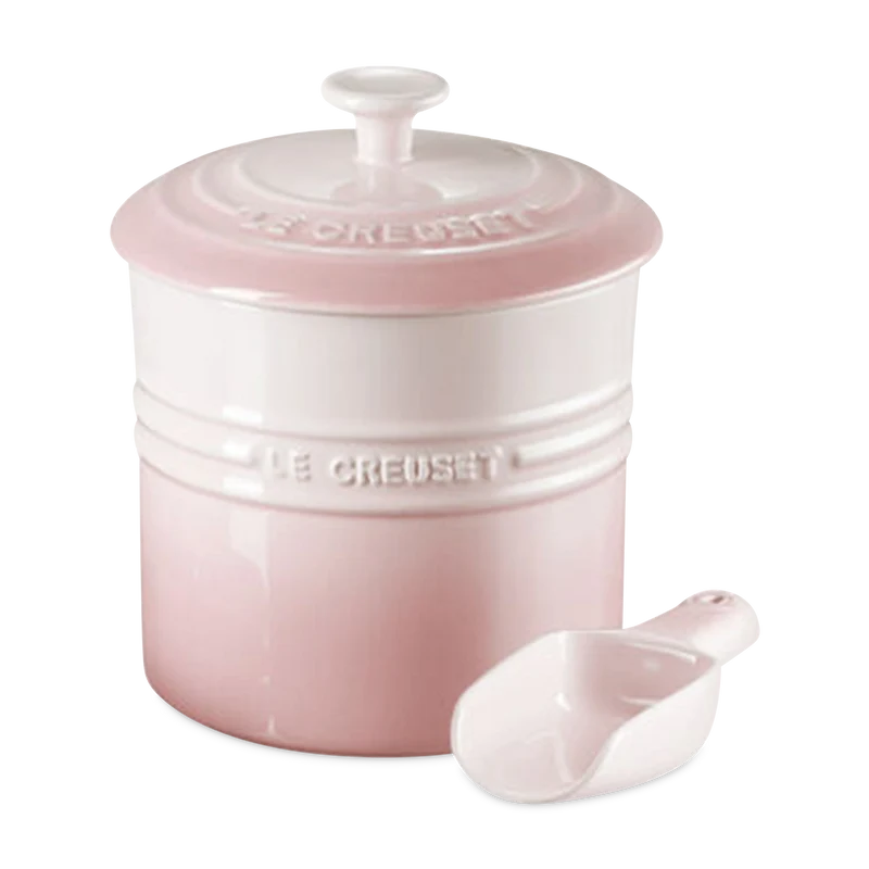 Le Creuset - stoneware pet food container with scoop