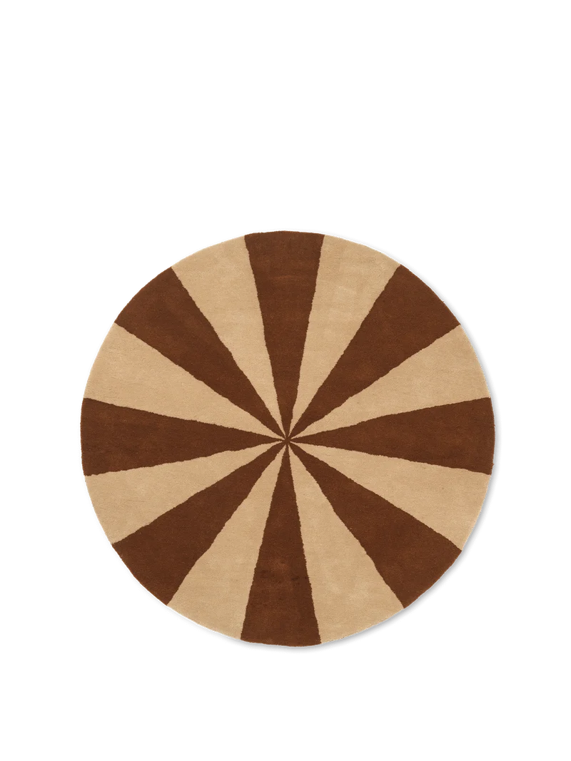 Arch Tufted Rug - Dark Brick/Off-White