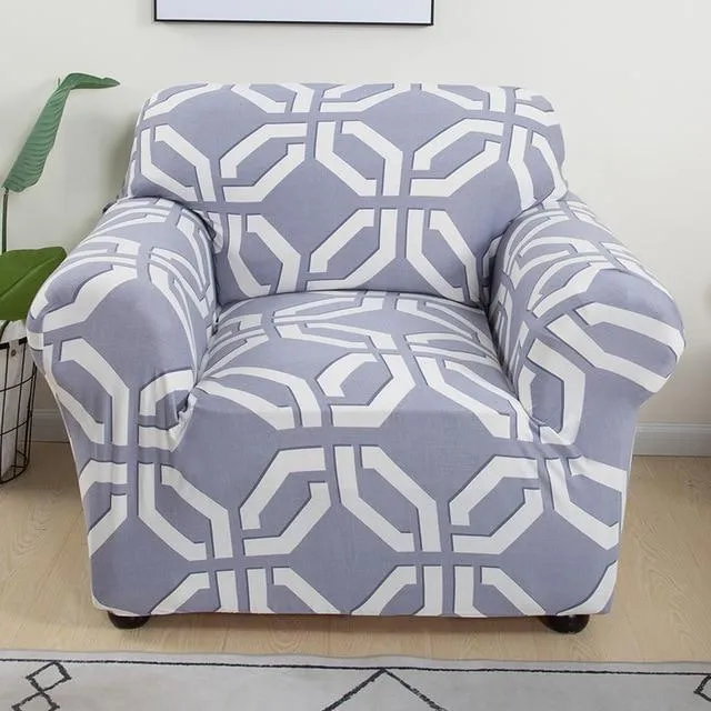 Housse Pour Fauteuil Club Mosaïque Gris
