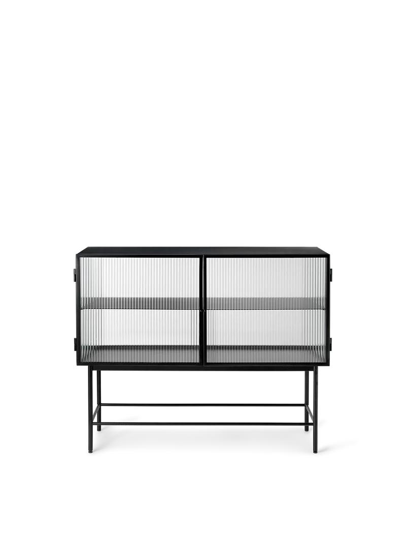 Haze Sideboard - Reeded Glass - Black