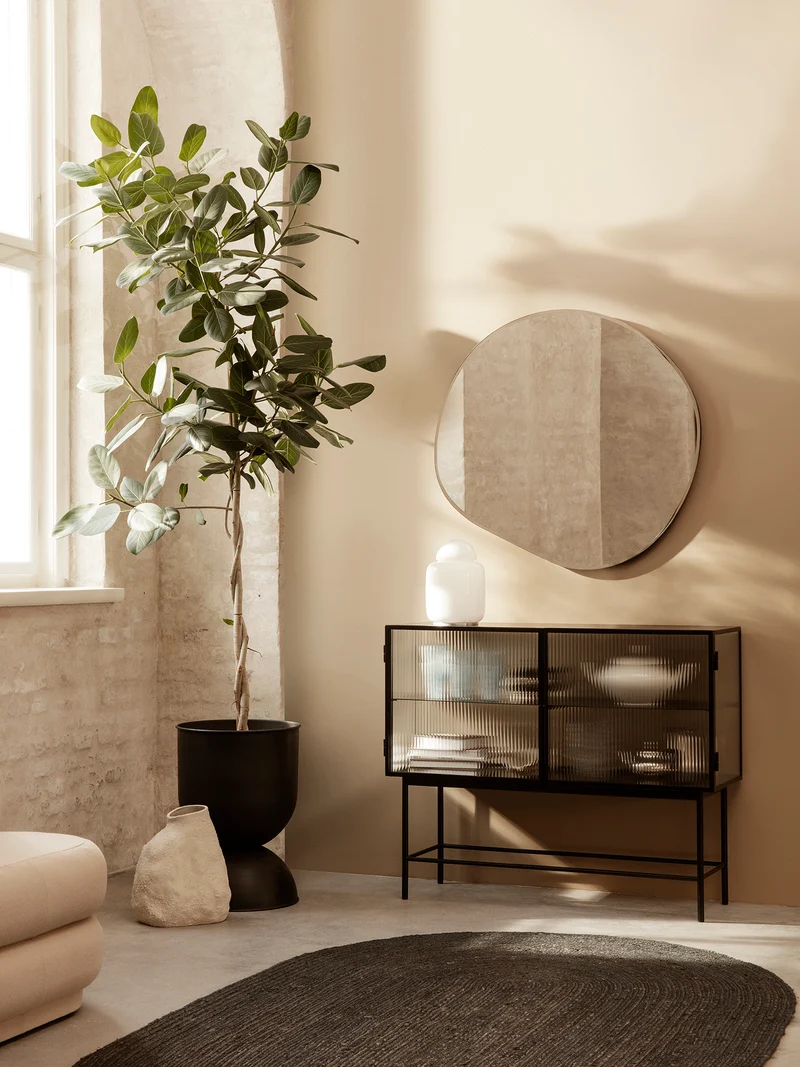 Haze Sideboard - Reeded Glass - Black
