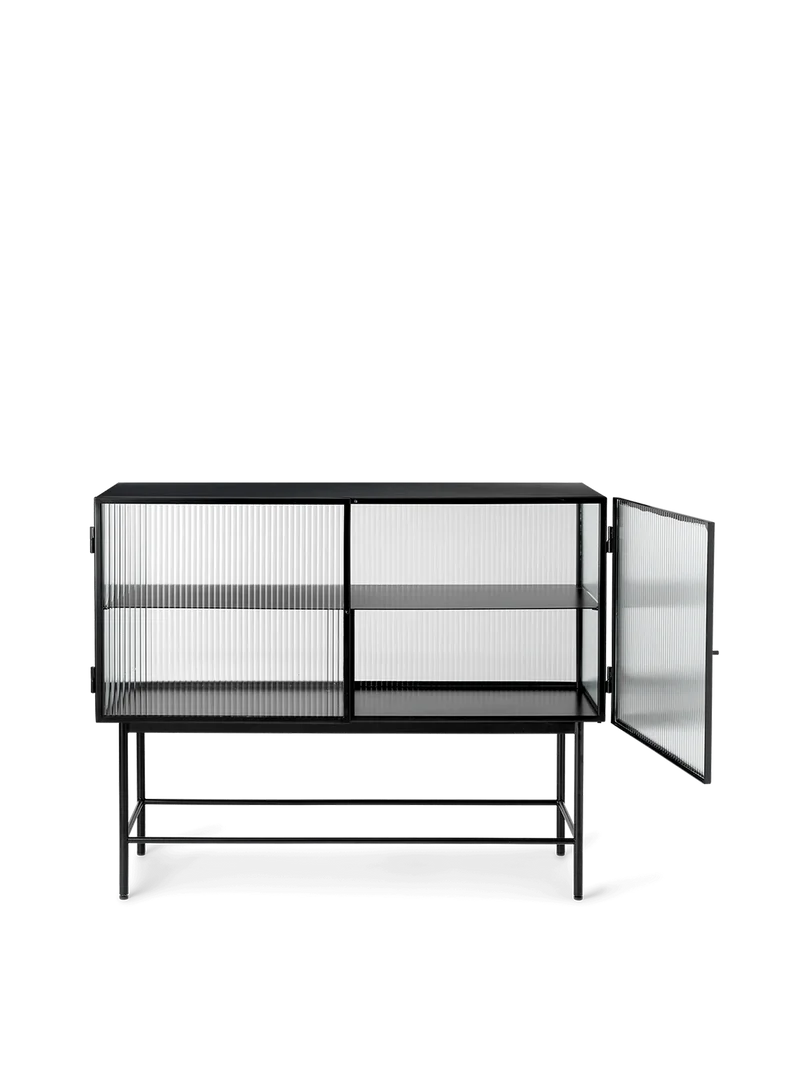 Haze Sideboard - Reeded Glass - Black