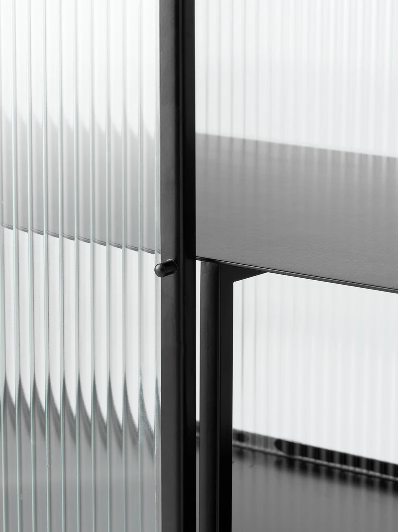 Haze Sideboard - Reeded Glass - Black