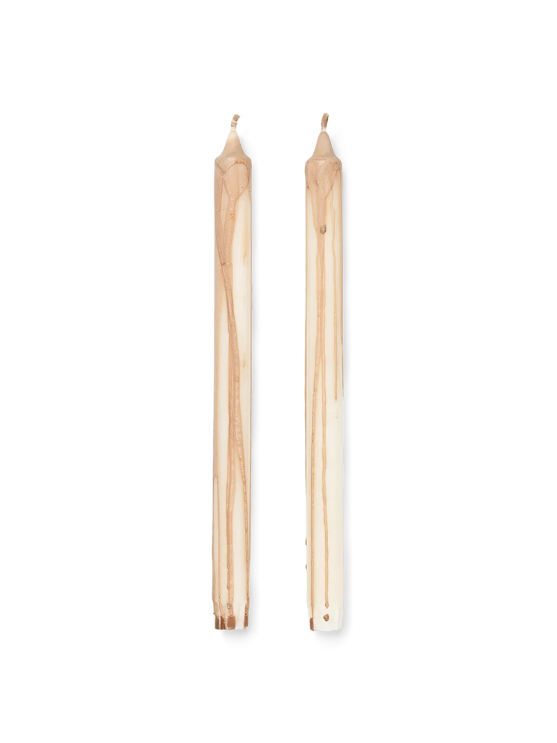 Dryp Candles - Set of 2 - Beige