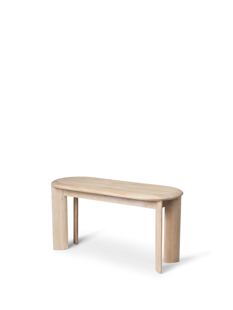 Bevel Bench - White Stained Oak