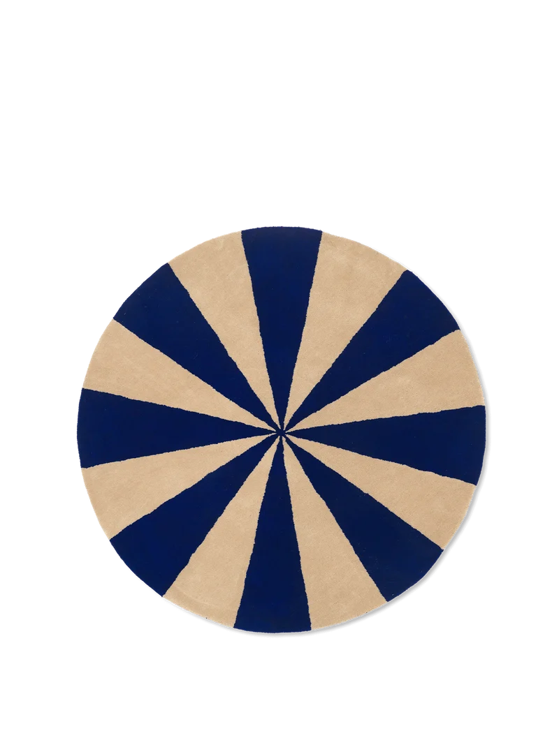 Arch Tufted Rug - Bright Blue/Off-White