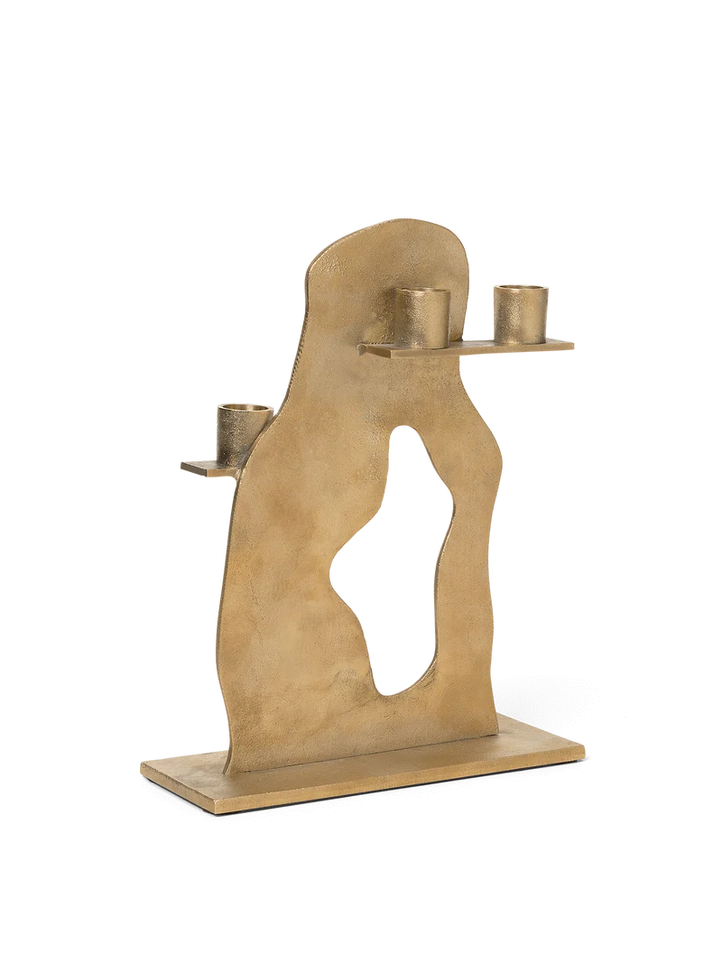 Erode Candle Holder - Brass