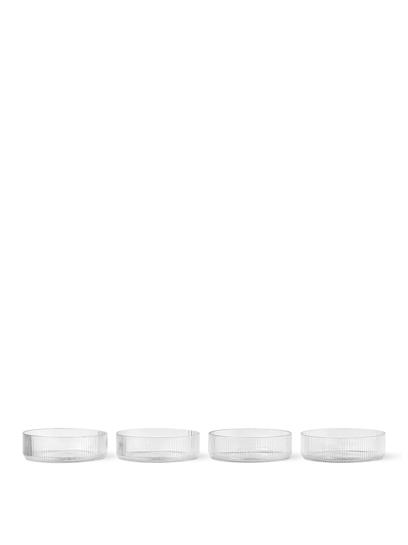 Ripple Serving Bowls - Set of 4 - Clear
