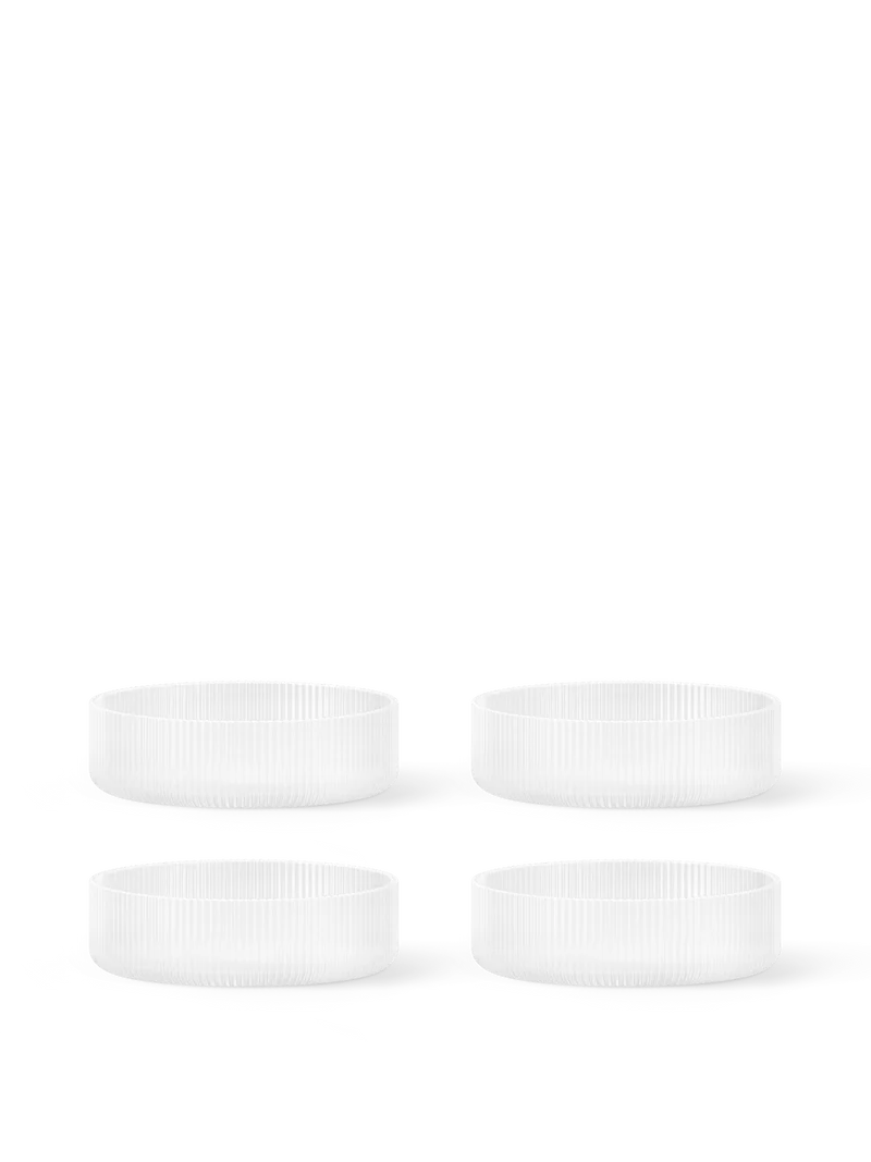 Ripple Serving Bowls - Set of 4 - Frosted