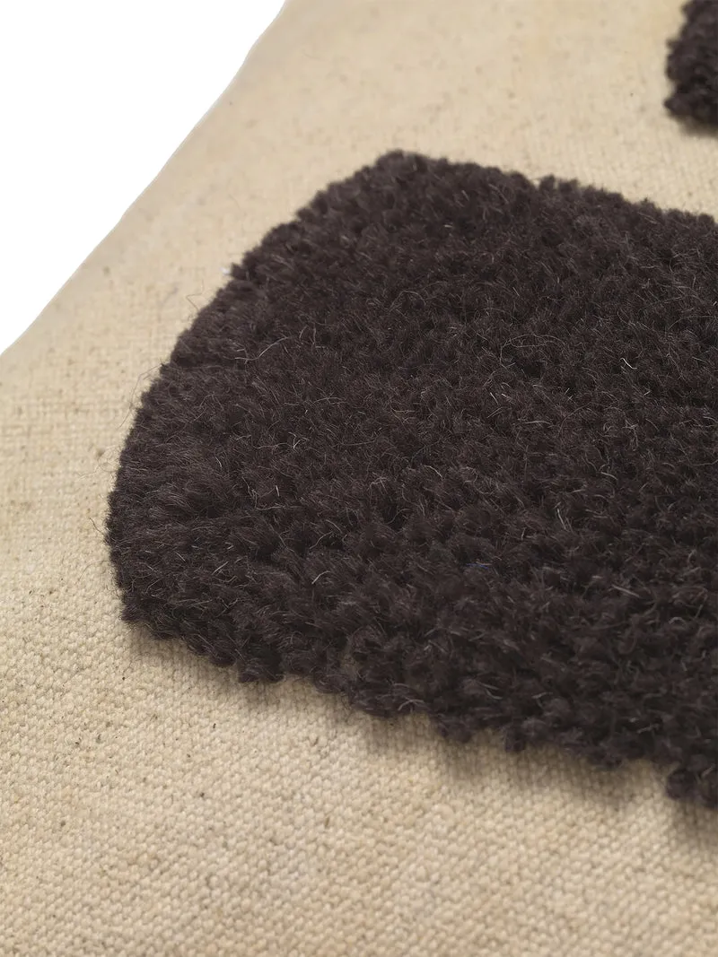 Lay Cushion - Sand/Dark Brown