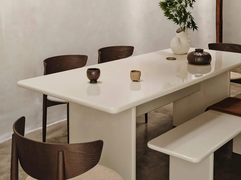 Rink Dining Table - 240 x 90 - Eggshell