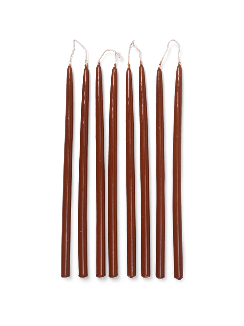 Spike Slim Candles - Set of 8 - Rust