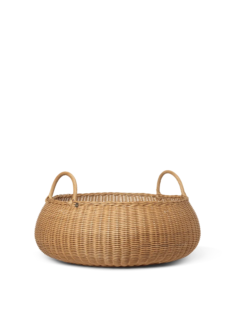 Braided Basket - Low - Natural