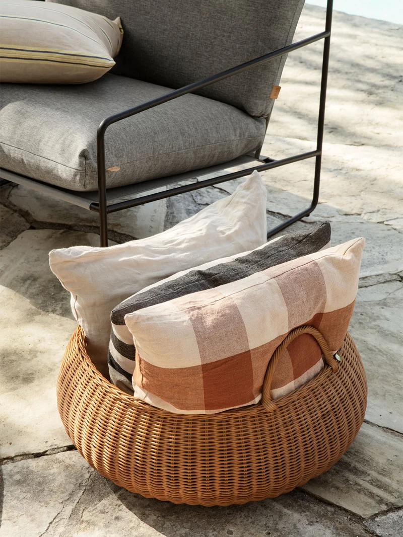 Braided Basket - Low - Natural