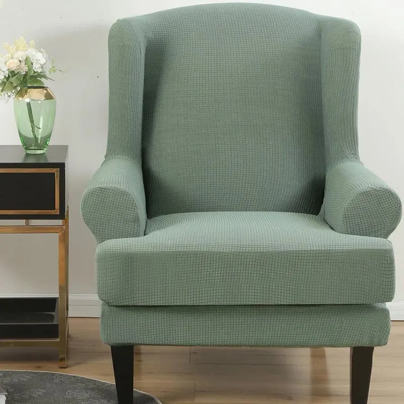 Housse Pour Fauteuil Crapaud Jacquard Vert Laurier